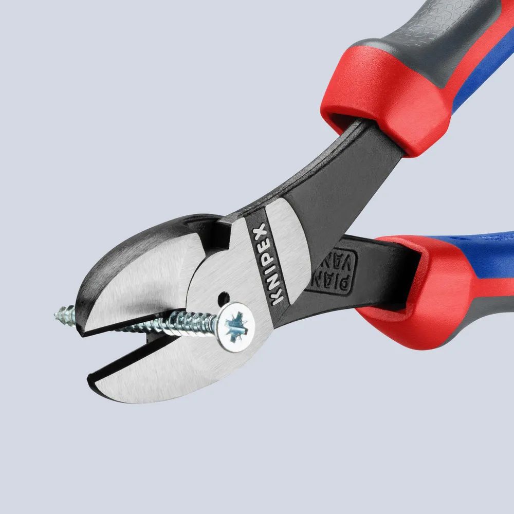 KNIPEX Kraft-Seitenschneider mit Comfort-Griffen schwarz atramentiert 180 mm
