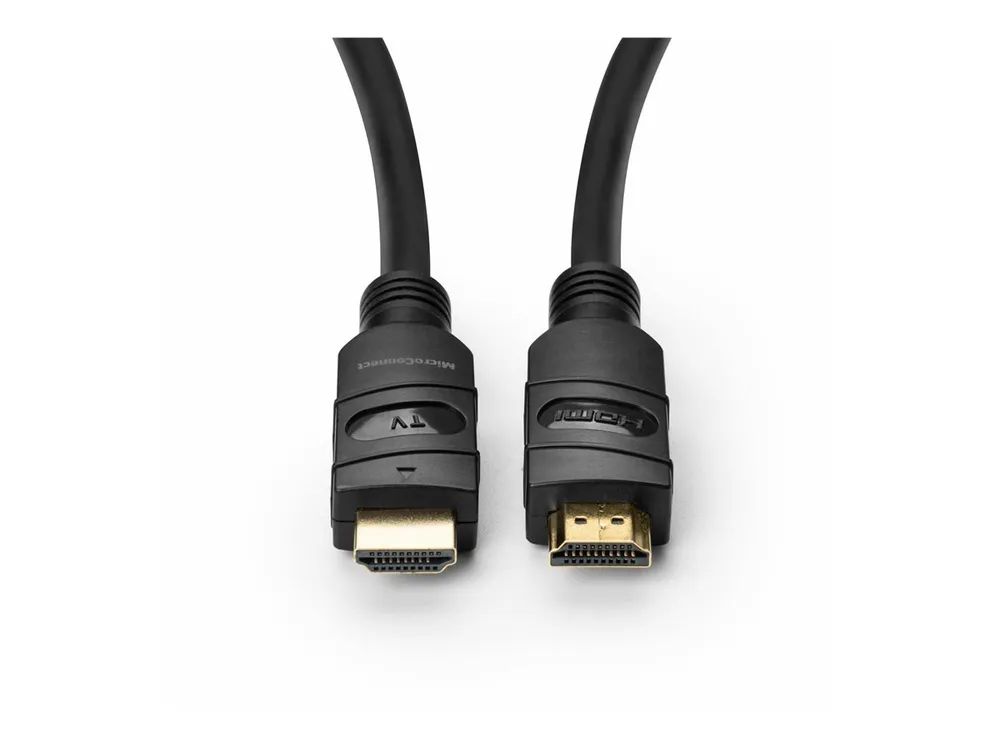 MicroConnect Highspeed - HDMI-Kabel mit Ethernet - HDMI männlich zu HDMI männlich - 15 m - Doppelisolierung - Schwarz - Innen, Dolby DTS-HD Master Audio-Unterstützung, Einweg, unterstützt 4K 60 Hz (4096 x 2160)