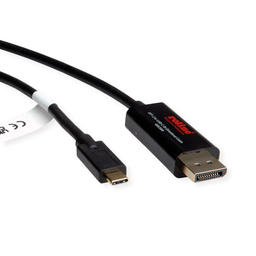 ROLINE USB Typ C - DisplayPort, v1.2, bidirektionales Adapterkabel, ST/ST, 2 m