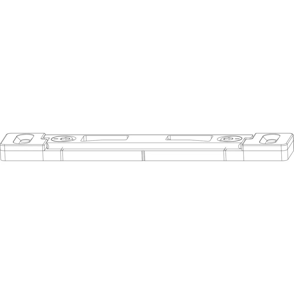 MACO MM Schließteil flächenbündig PVC für Hakenverschluss PROFINE/REHAU silber