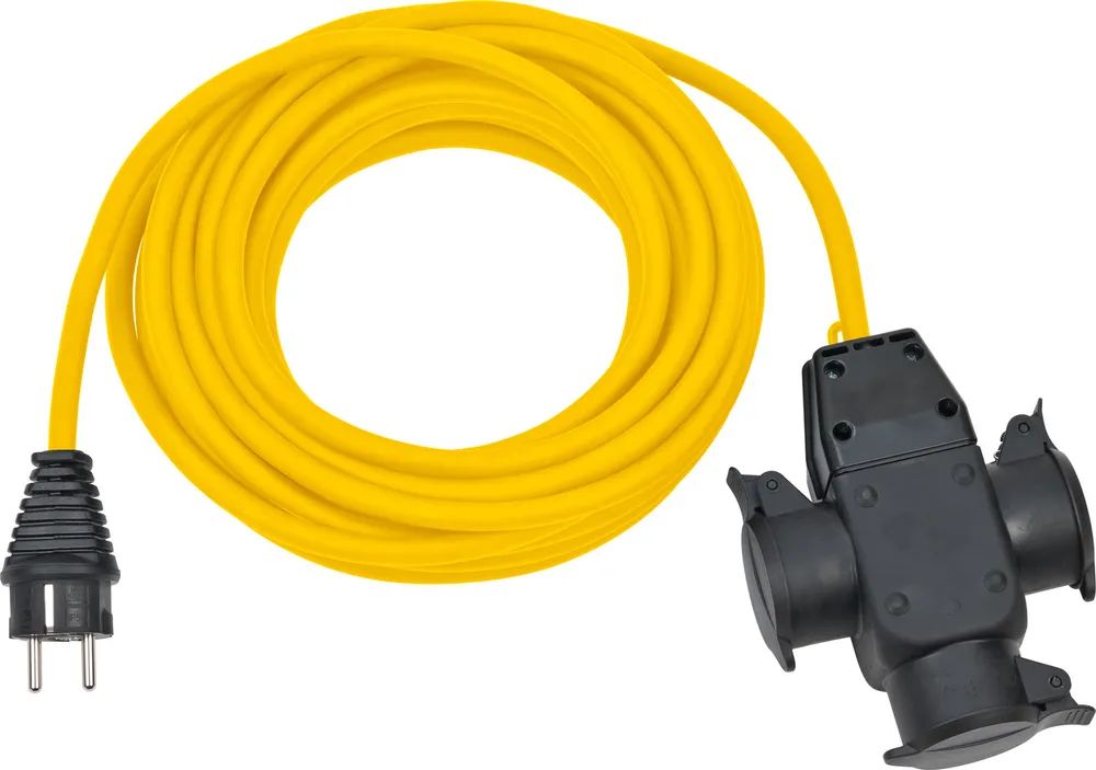 Brennenstuhl Verl.-Kabel mit 3fach Gummikupplung