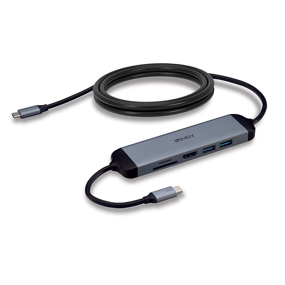 Lindy USB 3.2 Type C Laptop Micro Dock with 1.4m USB PD Charging Cable