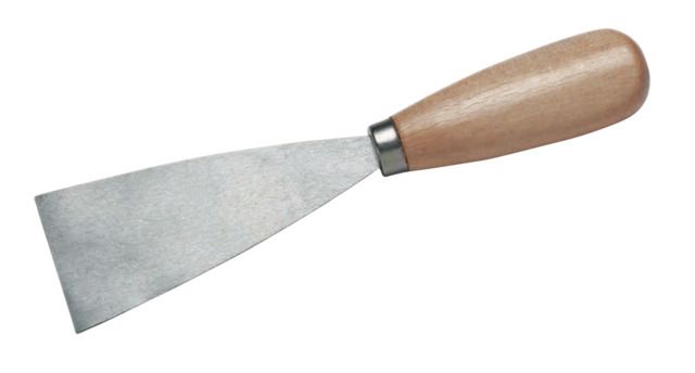 CIMCO Malerspachtel Stahl mit ovalem Holzheft L=185mm Breite=40mm
