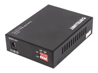 Intellinet Gigabit PoE+ Media Converter, 1 x 1000Base-T RJ45 Port to 1 x SFP Port, PoE+ Injector - Medienkonverter - 1GbE - 10Base-T, 100Base-TX, 1000Base-T - RJ-45 / SFP (mini-GBIC)