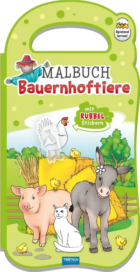 Trötsch Verlag GmbH & Co. KG Malbuch Rubbelsticker Bauernhof