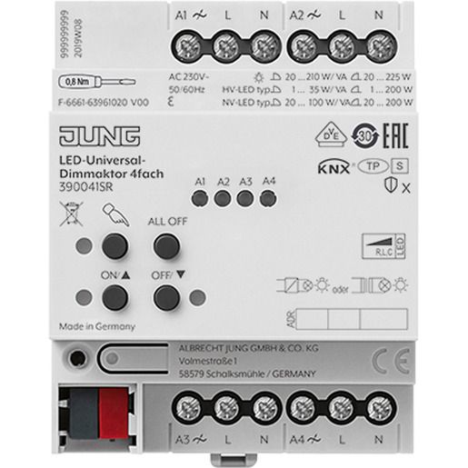 Jung KNX LED UNIVERSAL DIMMAKTOR 4F / JUNG 390041SR