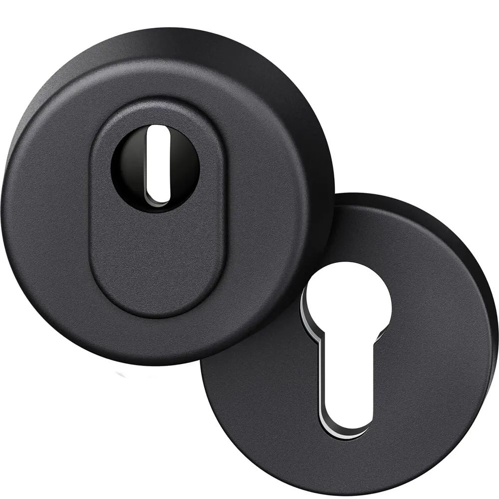 FSB Sicherheitsrosette 73 7393 rund, PZ, Aluminium schwarz matt