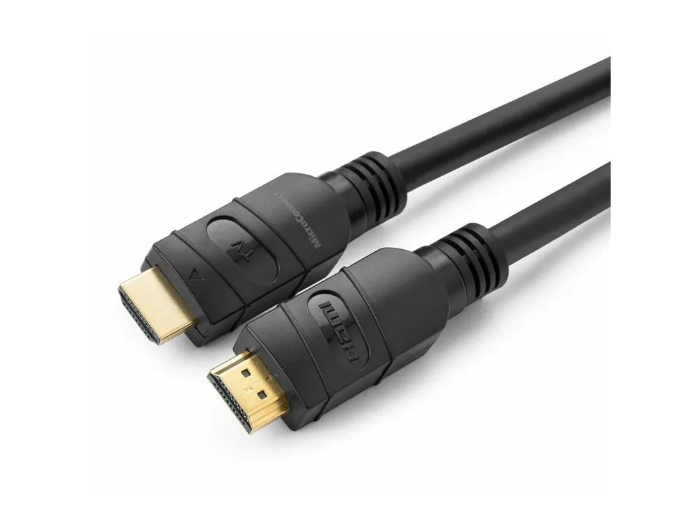 MicroConnect Highspeed - HDMI-Kabel mit Ethernet - HDMI männlich zu HDMI männlich - 15 m - Doppelisolierung - Schwarz - Innen, Dolby DTS-HD Master Audio-Unterstützung, Einweg, unterstützt 4K 60 Hz (4096 x 2160)