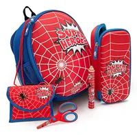 WEDO Kinder-Rucksack Spider Netztaschen innen/aussen rot