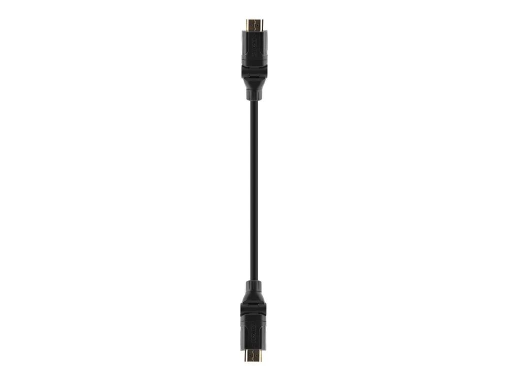TNB T'nB - HDMI-Kabel - HDMI männlich drehend zu HDMI männlich drehend - 2 m - Schwarz - 4K Unterstützung, 3D-Video-Unterstützung, 1920 x 1080 (1080p)