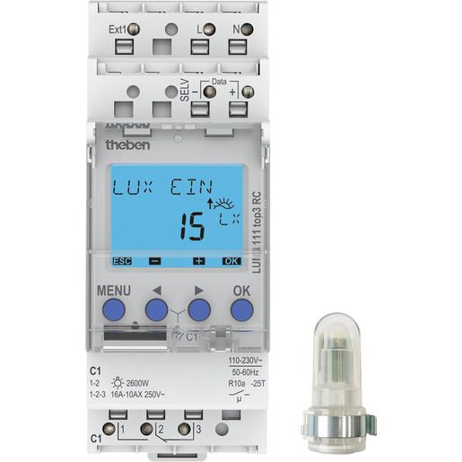 Theben DIGITALER DÄMMERUNGSSCHALTER / THEBEN LUNA 111 TOP3 AL,EL T1110130