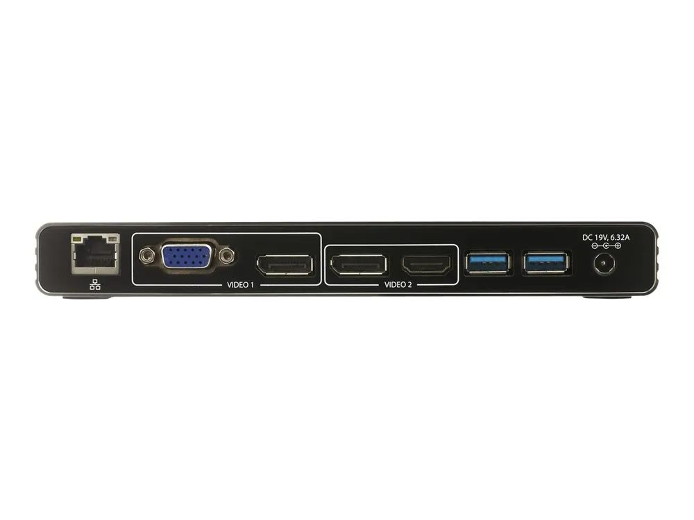 StarTech.com Thunderbolt 3 Dock, Dual 4K 60Hz Monitor TB3 Docking Station with DisplayPort, HDMI & 1080p VGA, 85W Power Delivery & Charging, Gigabit Ethernet, Universal Thunderbolt 3 Dock - TB3 Dock w/ 85W PD (TB3DK2DHVUE)