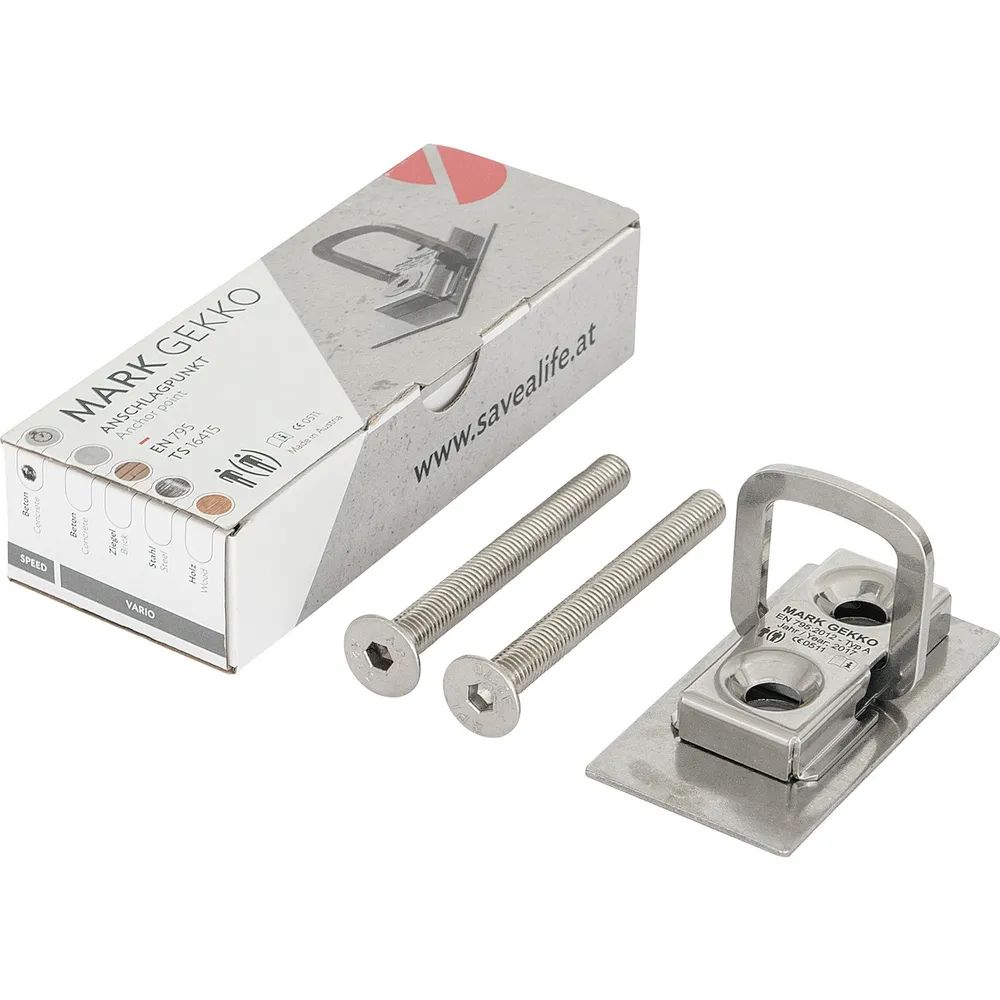 MARK Anschlagpunkt Gekko Vario EN795 95x50x14 mm zum Einsatz in Beton