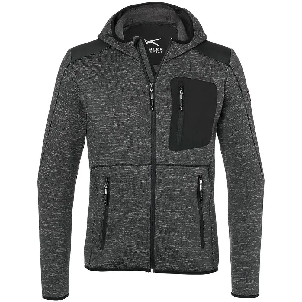 KÜBLER Strickjacke Light Form 1441 anthrazit/schwarz M
