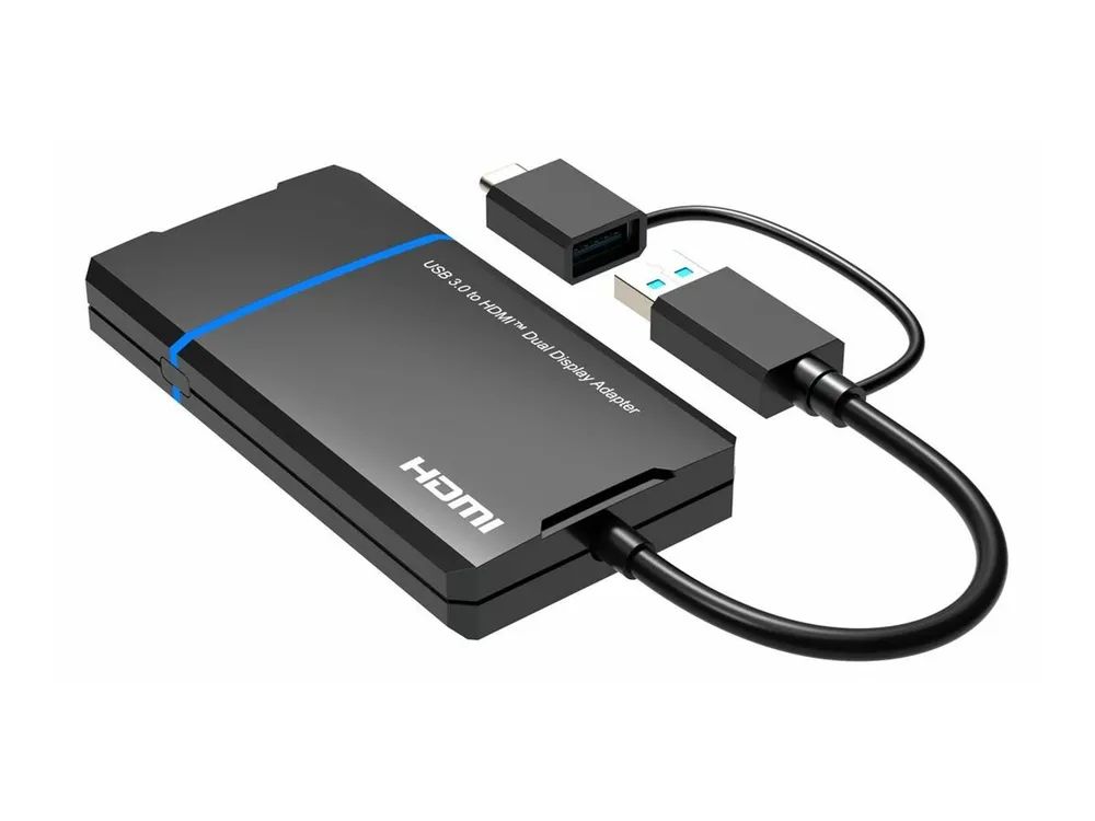 MicroConnect USB-C or USB A 2in1 to HDMI 2x splitter with one click - Digital/Daten - Digital/Display/Video