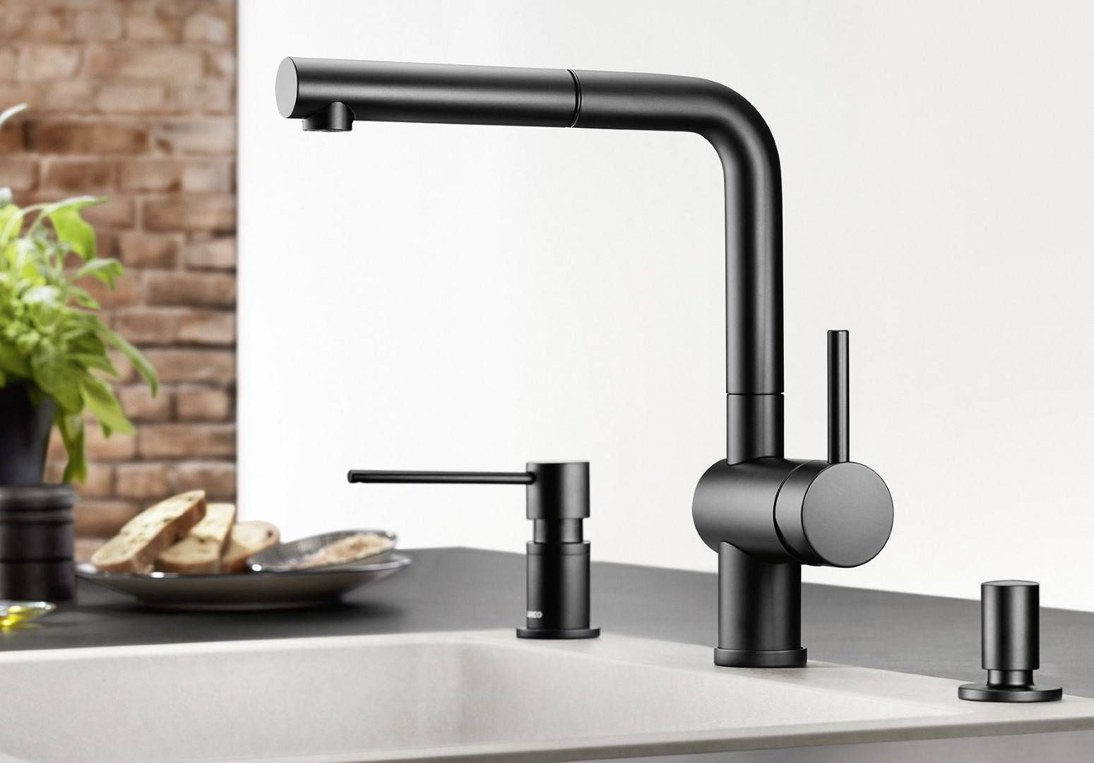 Blanco Linus-S mit Schlauchbrause schwarz matt HD 