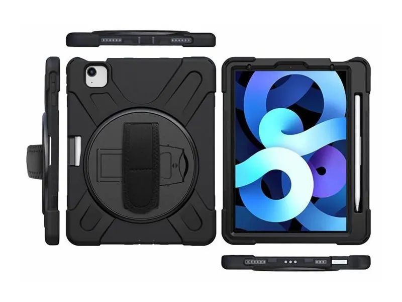 eSTUFF CHICAGO - Hintere Abdeckung für Tablet - Polycarbonat, Silikon - Schwarz - für Apple 11-inch iPad Pro (M4)