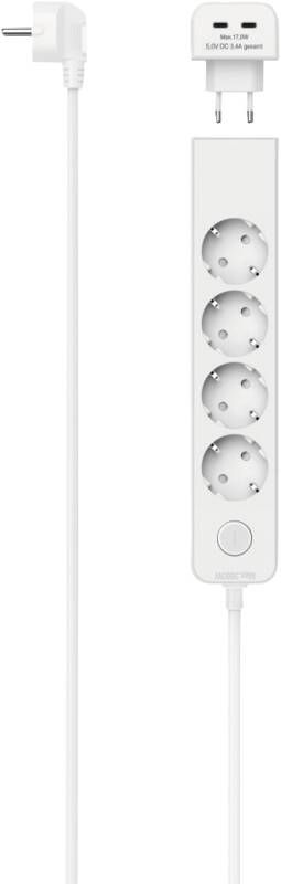 Hama 223191 SDL 5F 1,4M/USB-C-AD 17W/M.SCH/BS/W