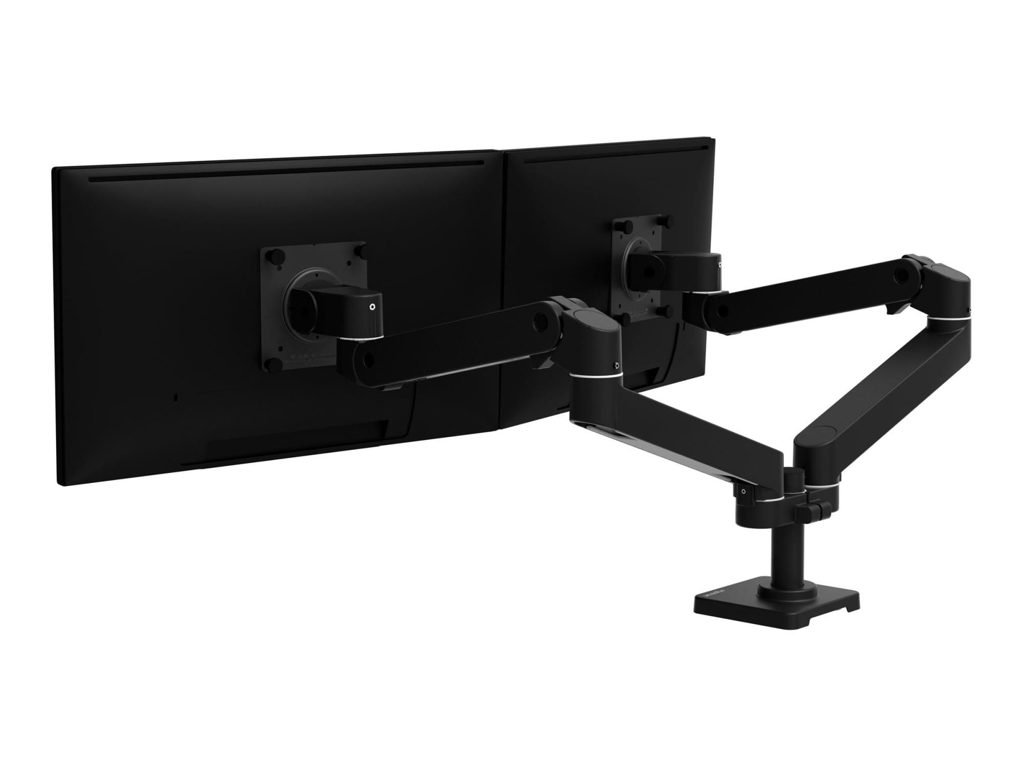 Ergotron LX Pro - Befestigungskit (Doppelarm) - modular - für 2 LCD-Displays - nebeneinander - Aluminium - Schwarz - Bildschirmgröße: bis zu 68,6 cm (bis zu 27 Zoll)