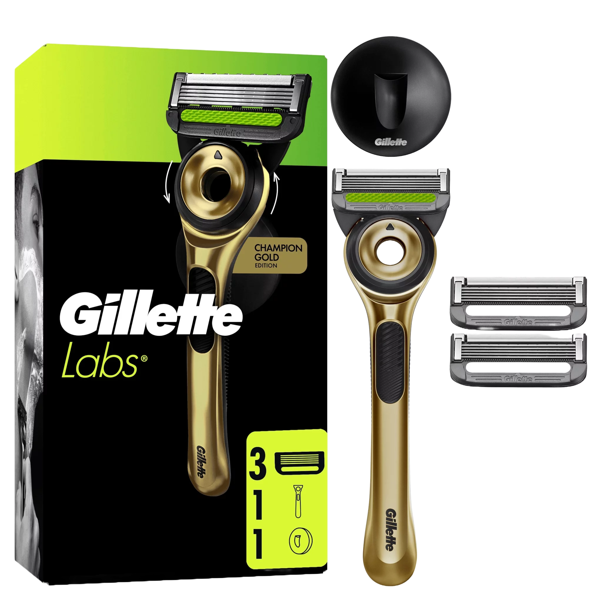 Gillette Labs Gold Systemklingen 3er + Handstück Online Versandvariante