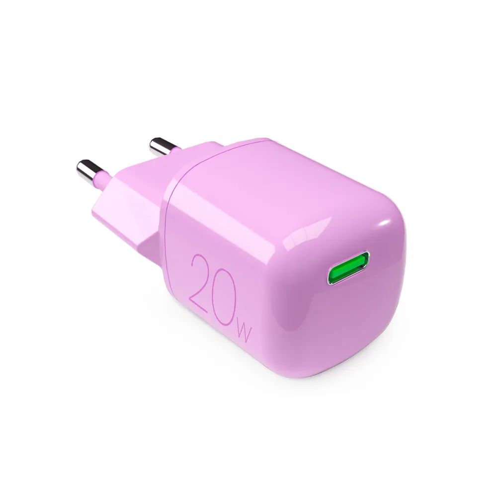 PURO GaN Netzlader, 1x USB-C PD, 20W pink