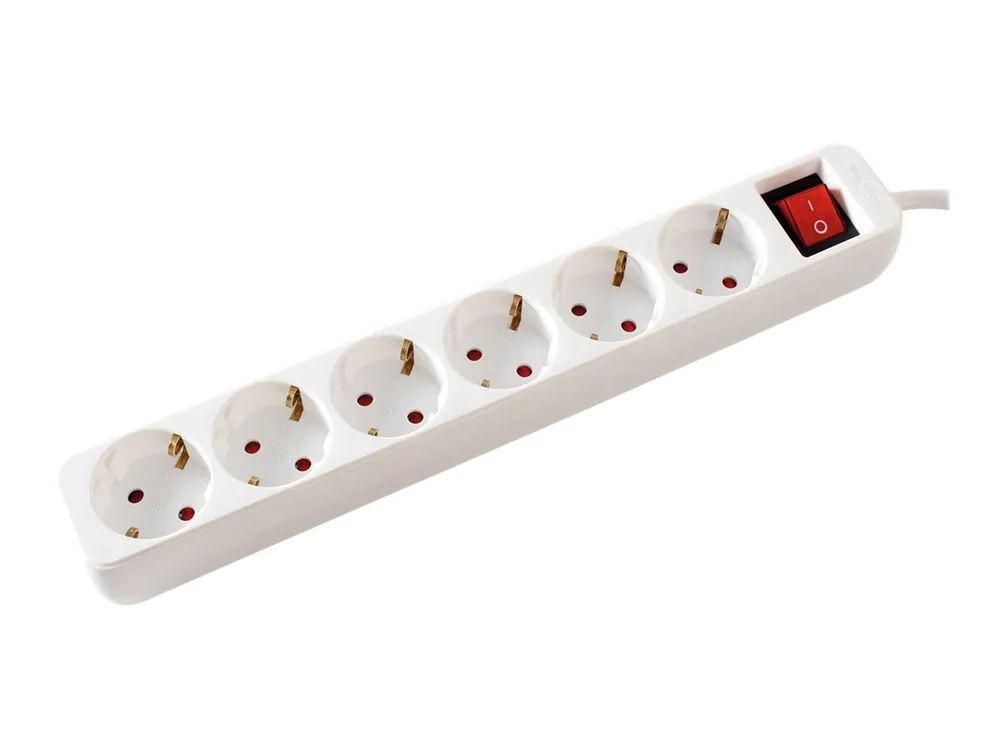 VALUE Steckdosenleiste - Wechselstrom 250 V - 3600 Watt - Eingabe, Eingang CEE 7/4 - Ausgangsanschlüsse: 6 (6 x CEE 7/4)