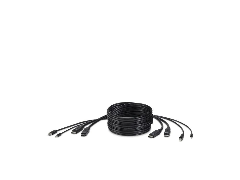 Belkin Secure KVM Combo Cable - Tastatur- / Video- / Maus- / Audio-Kabel - TAA-konform - USB, Mini-Stecker, DisplayPort (M)