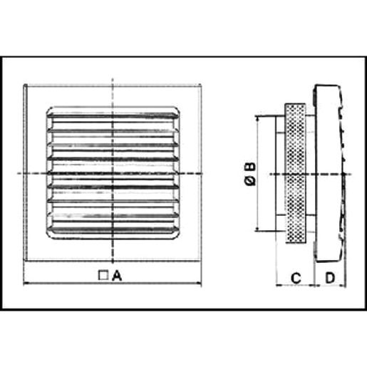 Maico SCHUTZGITT.F.SERIE AWB/ECA100 / MAICO SG 100 150X150 M0059.1054
