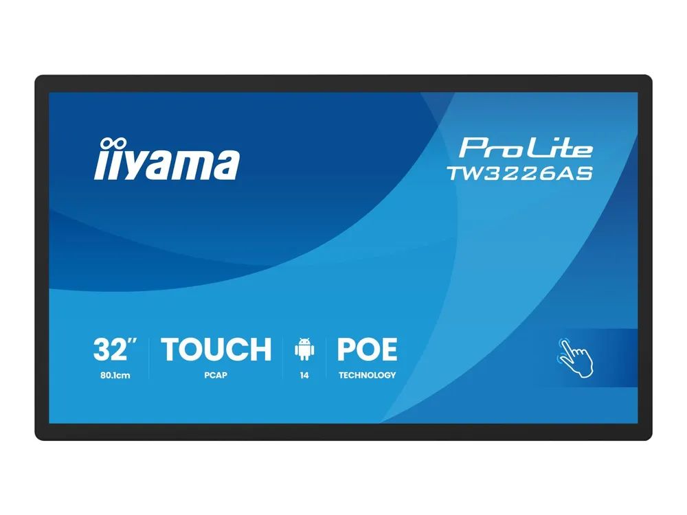 Iiyama 32" Panel-PC with Android 14+GMS SOC Octo-core RK3576 4GB Storage 32GB PCAP