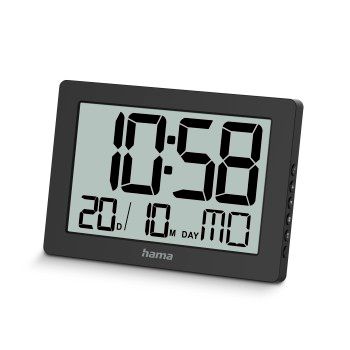 Hama Digitale Wanduhr "Ko Tao", Schwarz