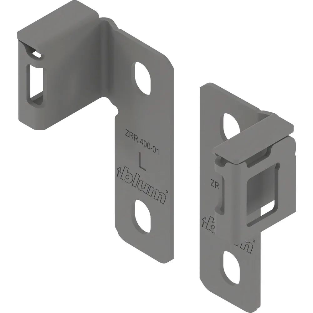 BLUM MERIVOBOX Relinghalter flexibel, Indiumgrau-matt