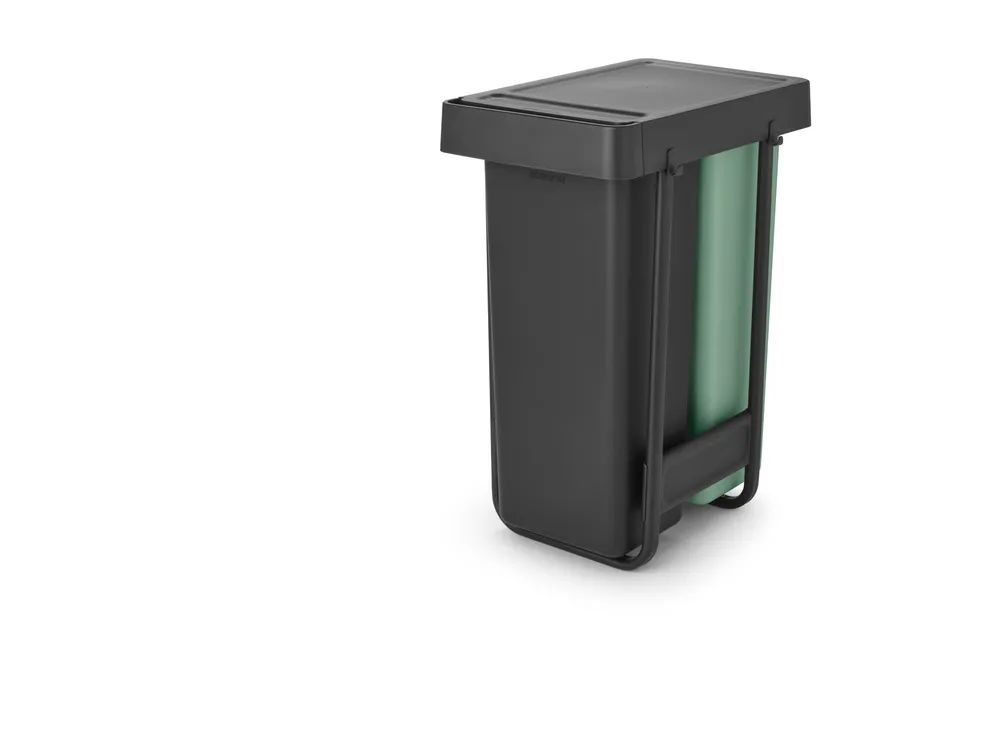 Brabantia Sort&Go Einbaumülleimer, 2 x 30 l - Dark Grey