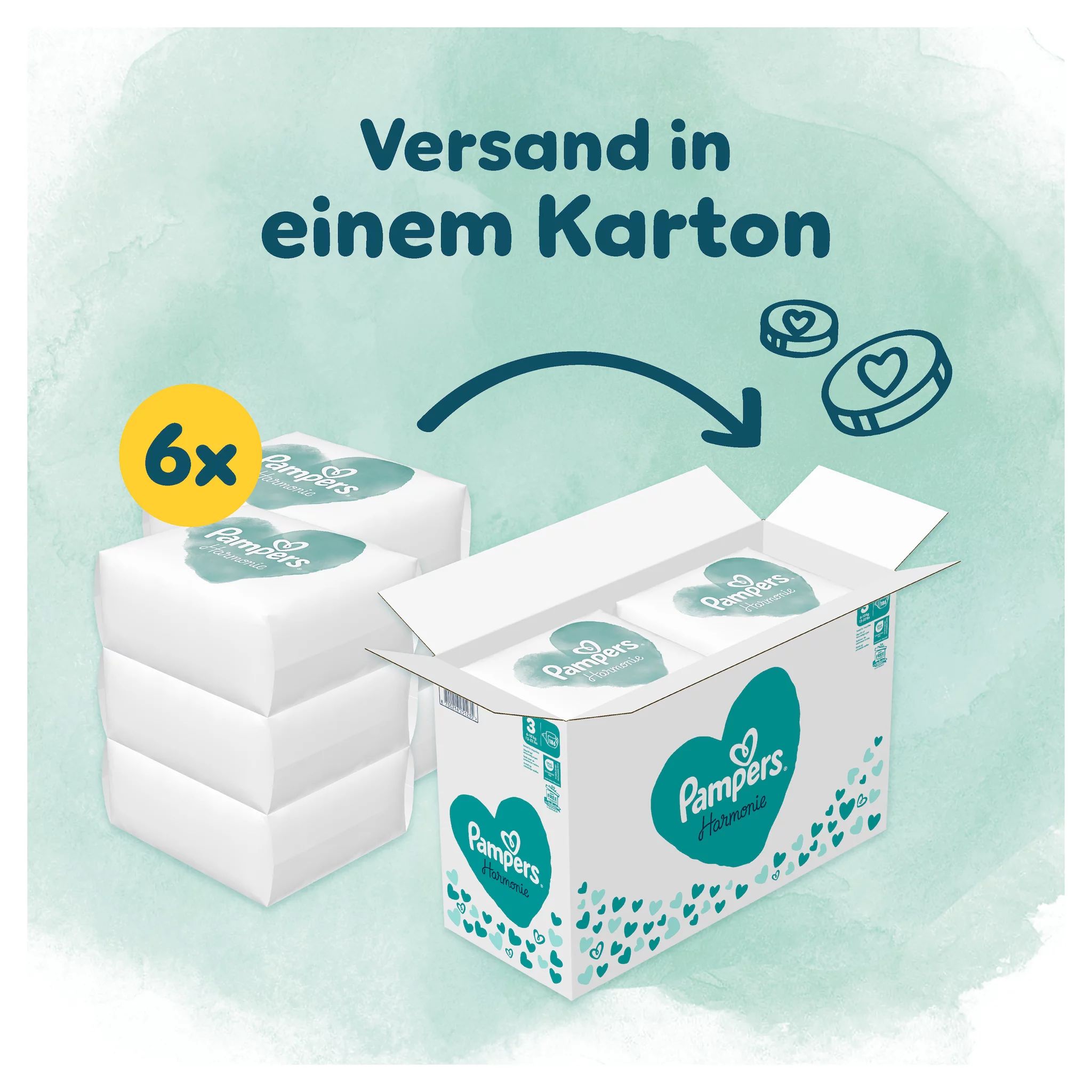Pampers Harmonie Gr.3 Midi 6-10 kg Monatsbox