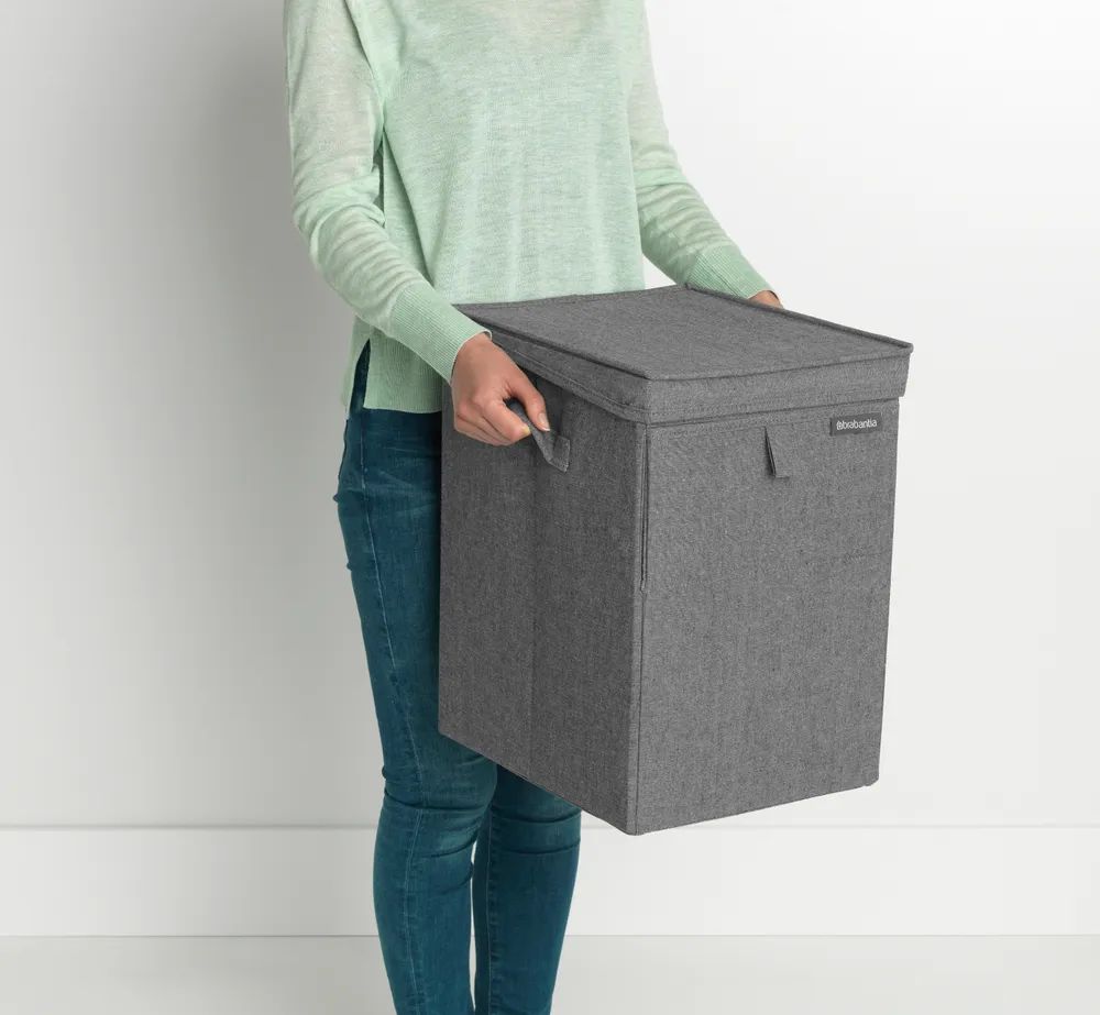 Brabantia Stapelbare Wäschebox, 35L - Pepper Black