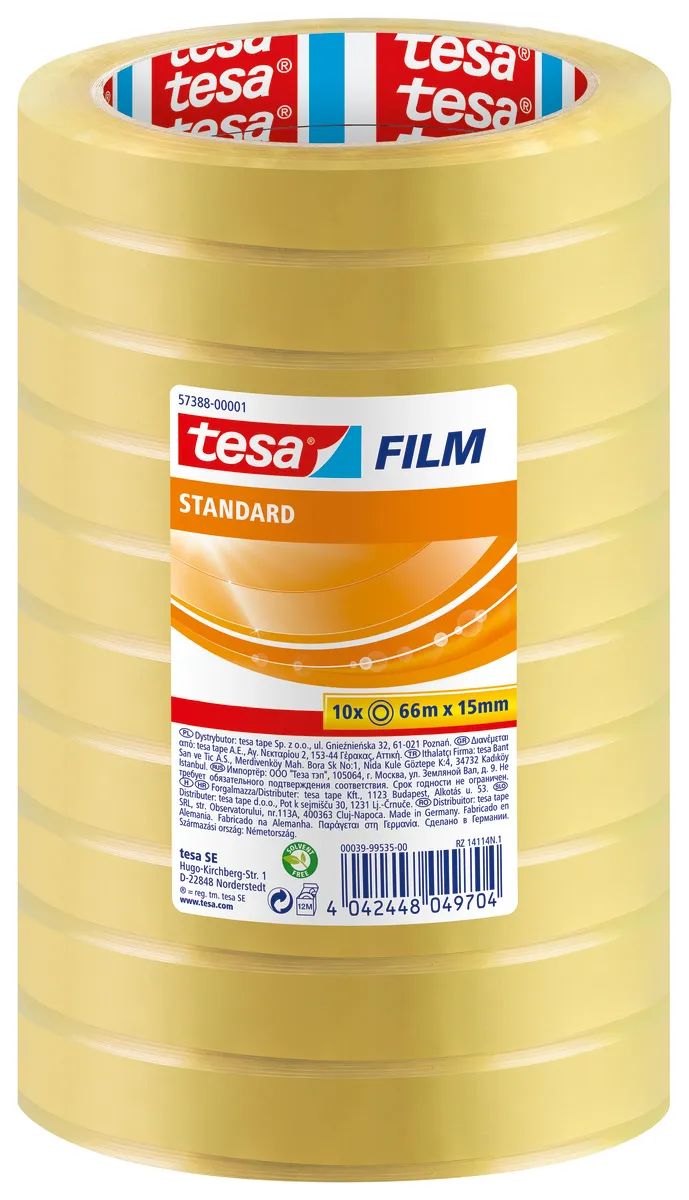 Tesa 57388-00001-00 - 66 m - Transparent - 15 mm - 10 Stück(e)
