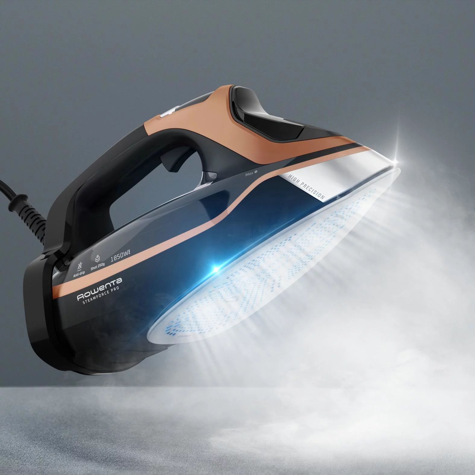 Rowenta DW9510 Dampfbügeleisen Steamforce Pro - Schwarz/Kupfer
