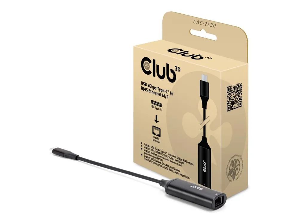 Club 3D Netzwerkadapter - USB-C - 100M/1G/2.5G/5
