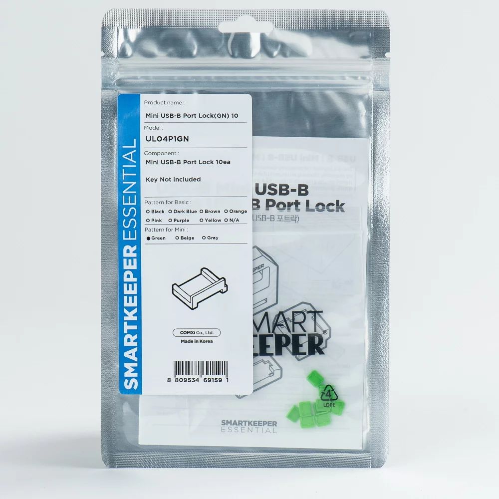 Smart Keeper Mini"Mini-USB-B Port" Blocker grün 10 Stk.