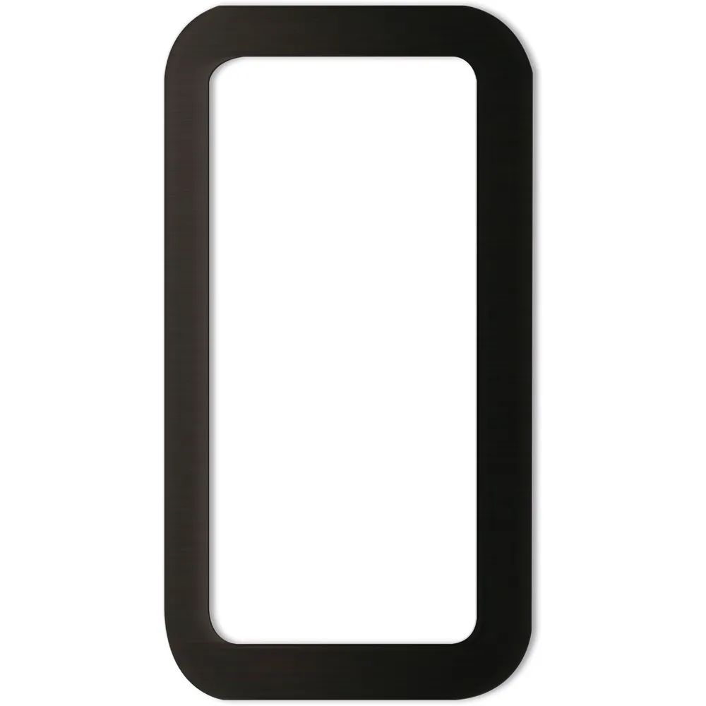 KWS Muschelgriff eckig 120x65mm, selbstklebend, Aluminium schwarz matt