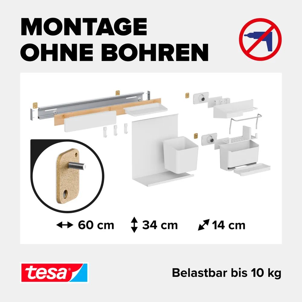tesa® Küchenorganizer Kombi-Set XL