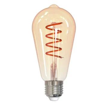 Hama LED-Filamentlampe, E27, Edison ST64, amber, klar, extra Warmweiß, dimmbar