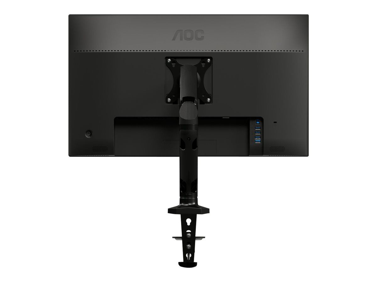 AOC AS110D0 - Befestigungskit - einstellbarer Arm - für LCD-Display - Aluminiumlegierung - Schwarz - Bildschirmgröße: bis zu 68,6 cm (bis zu 27 Zoll)