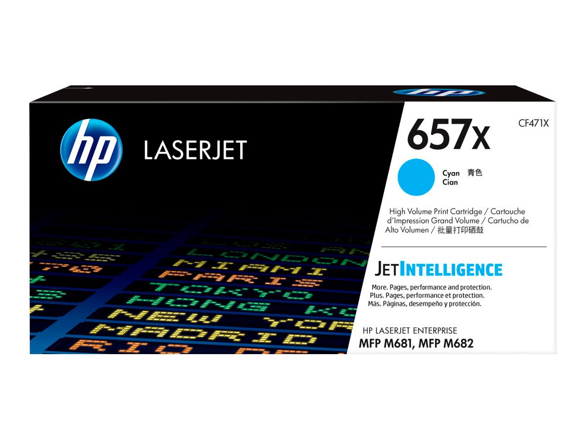 HP 657X - Hohe Ergiebigkeit - Cyan - Original - LaserJet - Tonerpatrone (CF471X)