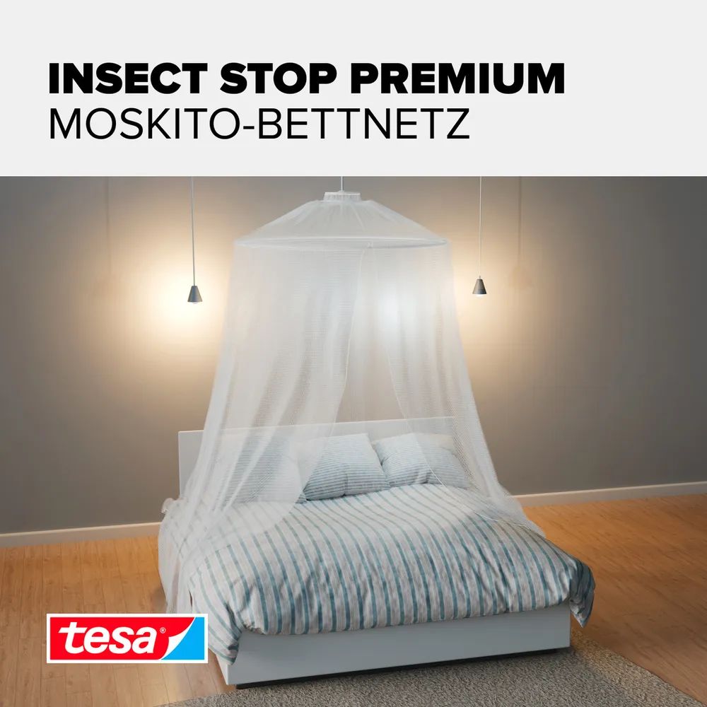 tesa® Moskitonetz Comfort Bed 2,00 × 2,00 × 2,20m Insektenschutz