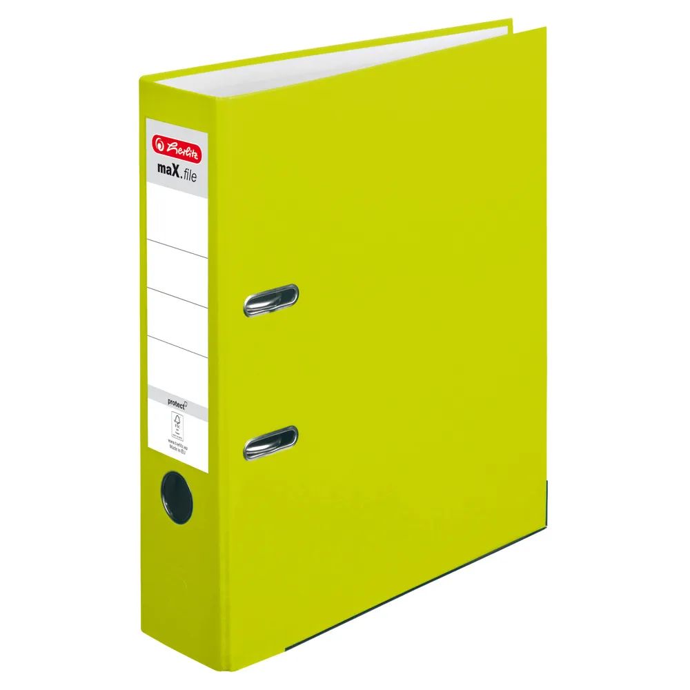 herlitz Ordner maX.file protect A4 8cm neon grün
