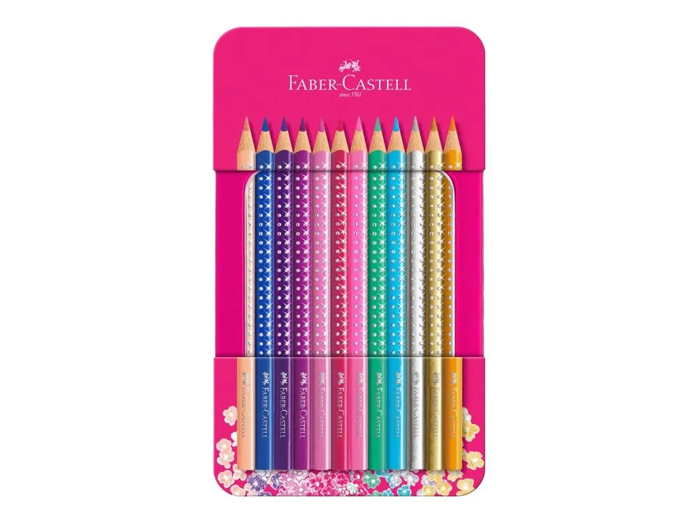 FABER-CASTELL SPARKLE - Farbstift - verschiedene Farben (Packung mit 12)