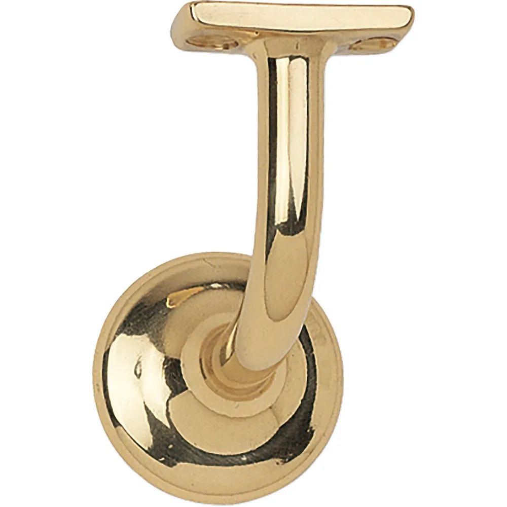 Marchesi Handlaufträger mit Winkel Wandabstand 60 mm, Messing poliert