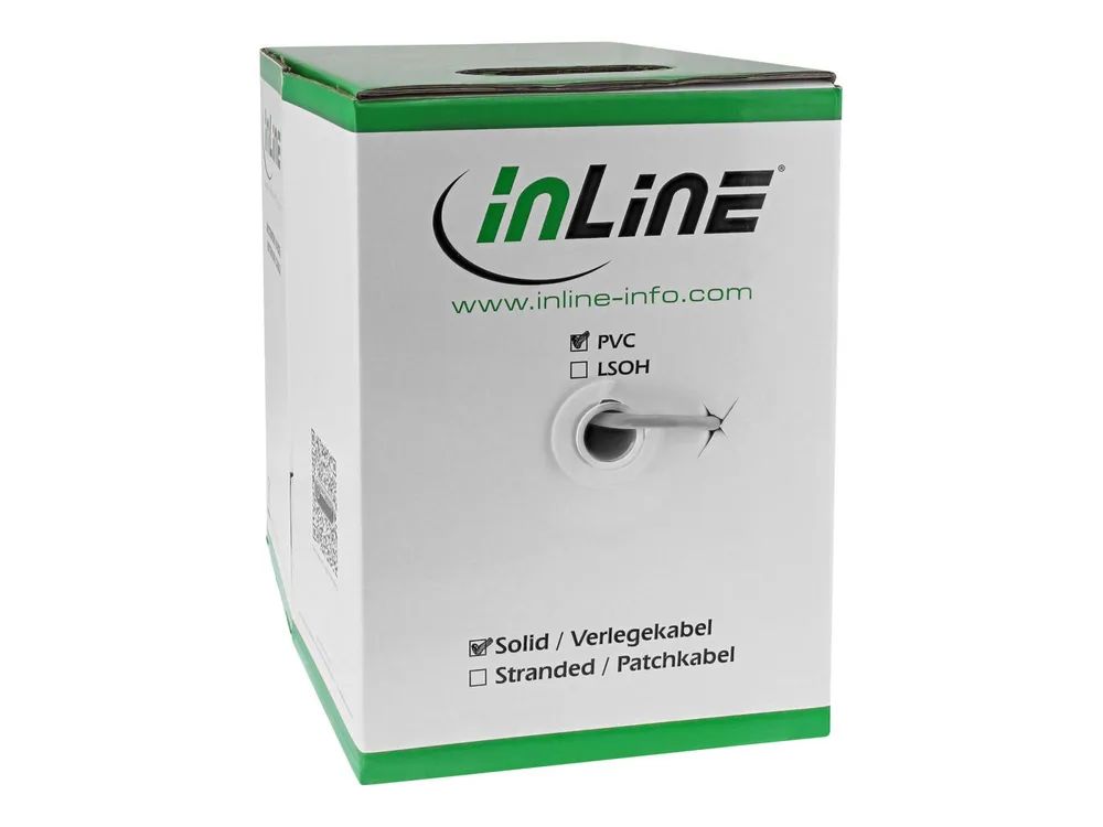 InLine Verlegekabel - F/UTP - Cat.5e - AWG24 CCA - PVC - 100m
