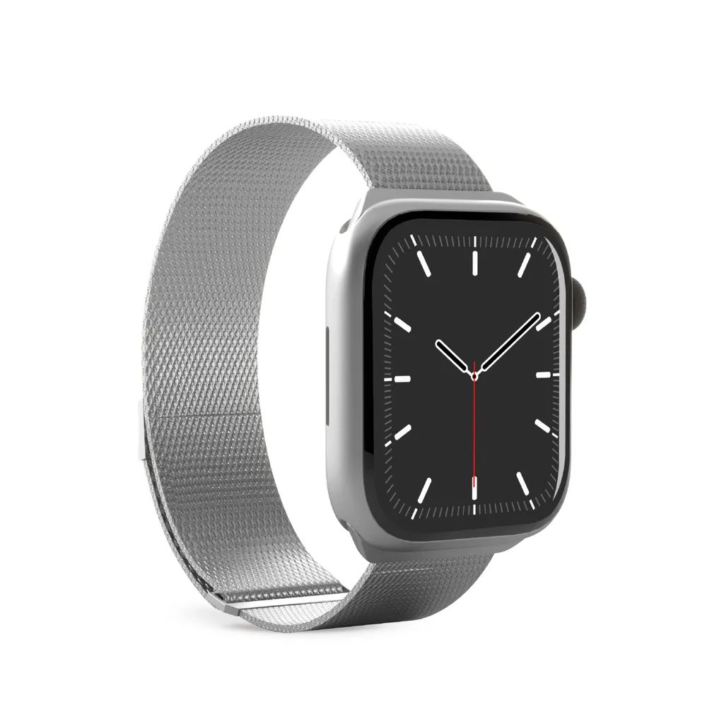 PURO MILANESE Band für Apple Watch 42/44/45/49mm, silber