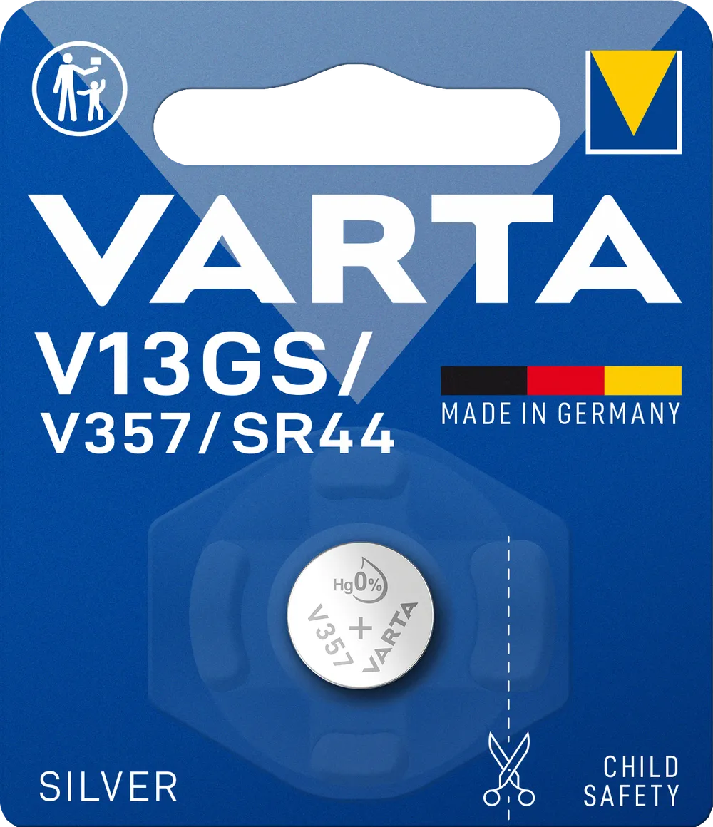 VARTA SILVER Coin V13GS/V357/SR44 Blister 1